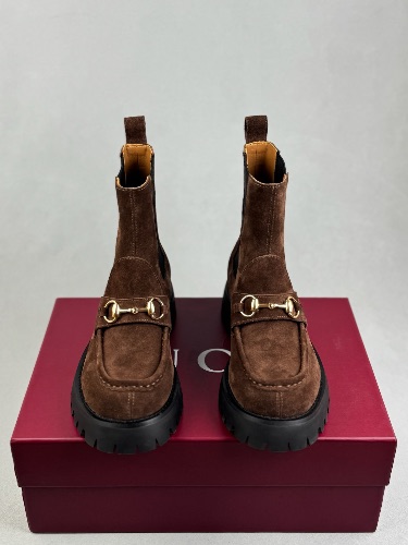 Gucci Horsebit suede ankle boots — 3