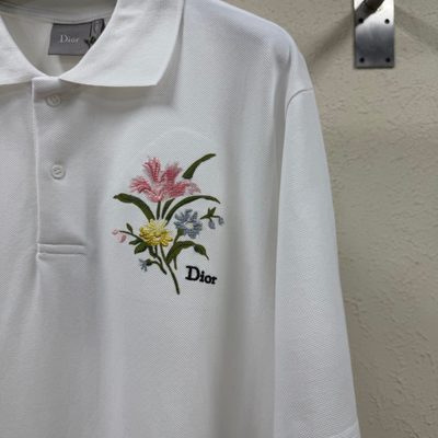 Dior Secret Garden embroidery polo shirt — 4