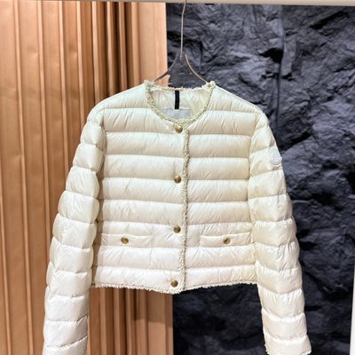 Moncler Fleurs Bouclé-Trimmed Short Down Jacket — 4