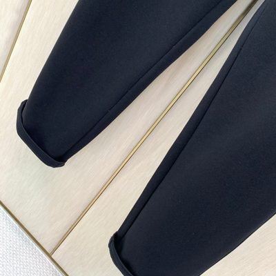 Loro Piana black zip-through overshirt and matching drawstring trousers set — 7
