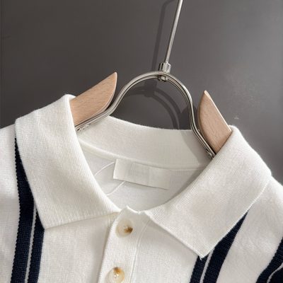 long-sleeve knitted polo sweater — 3