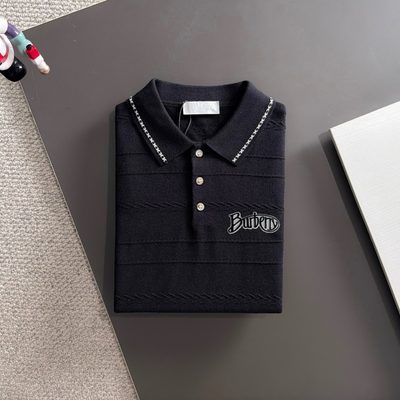 Burberry long-sleeve knit polo sweater — 8