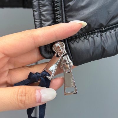 Moncler Azalee Tie-Details Short Down Jacket — 6