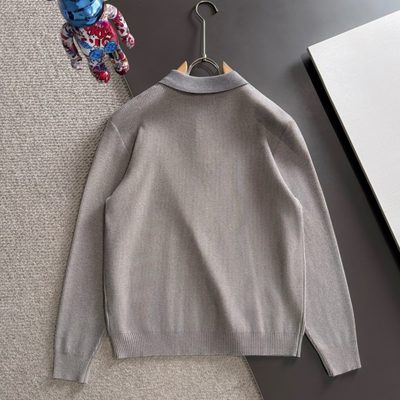 Dior long-sleeved cable-knit polo sweater — 9