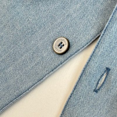 Louis Vuitton Embroidered Signature Chambray Short-Sleeved Shirt — 10