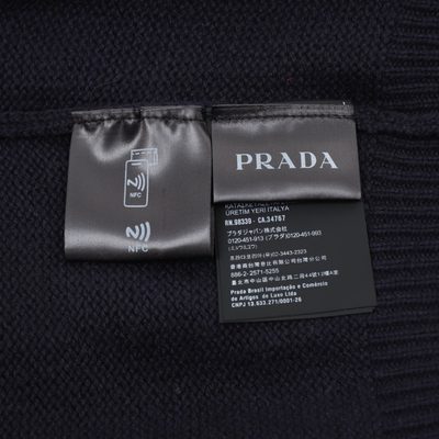 Prada anthracite cashmere crew-neck sweater — 9