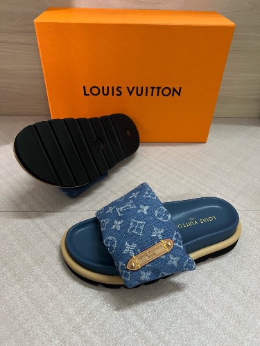 Louis Vuitton Pool Pillow Comfort Mules in Denim Blue