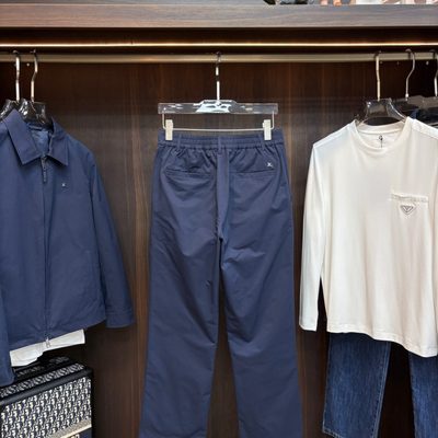 Burberry Hodson Reversible Jacket paired with matching trousers — 5
