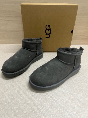 UGG Classic Ultra Mini Boots in a black suede finish — 3