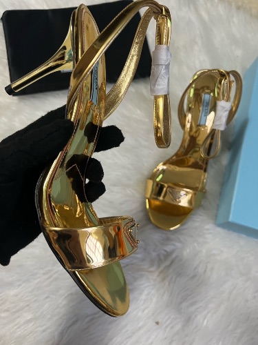 Prada metallic leather sandals — 4