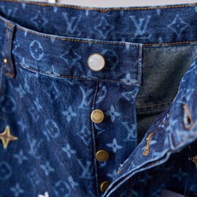 Louis Vuitton Monogram Embroidered Denim Skate Trousers — 4