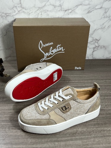 Christian Louboutin Happyrui leather-trimmed sneakers