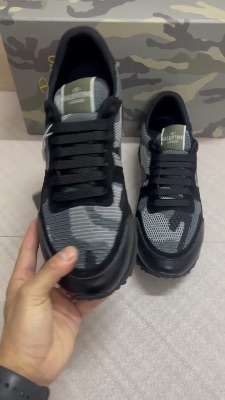 Valentino Garavani Mesh Camouflage Rockrunner Sneakers — 5