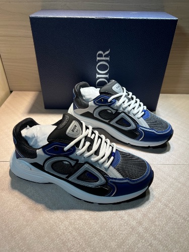 Dior B30 sneakers in a black, blue, and anthracite grey — 4
