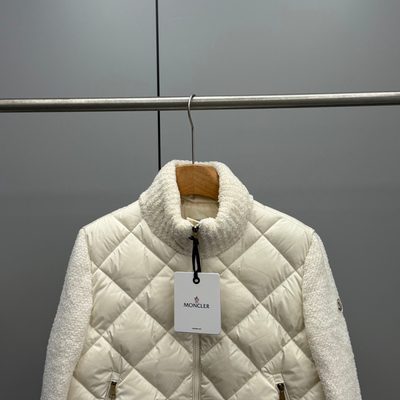 Moncler Cotton Blend Padded Zip-Up Cardigan — 3