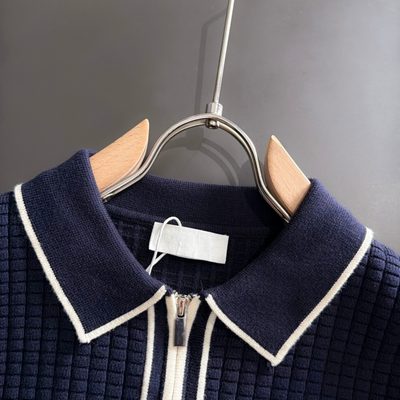 LV long-sleeve knit polo sweater — 4