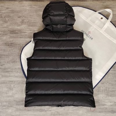 Moncler Vanoise Men's Hooded Down Gilet in black — 3