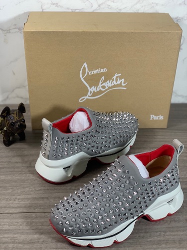 Christian Louboutin Neo Lame Spike Sock Donna Flat Sneakers — 4