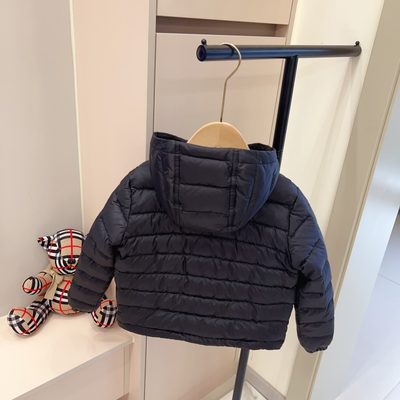 Burberry Kids Checker-tape Nylon Hooded Puffer Jacket — 5