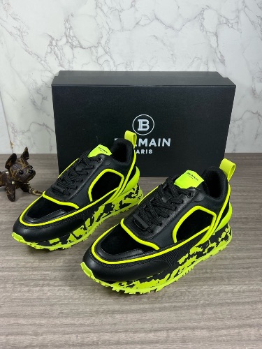 Balmain two-tone platform sneakers — 3