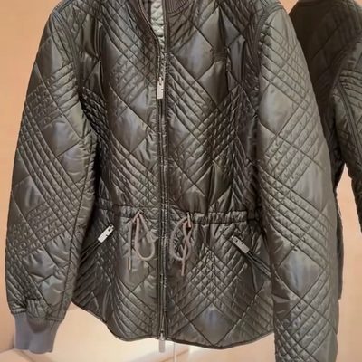 Burberry Micro Check-Stitch Nylon Wakerley Jacket — 3