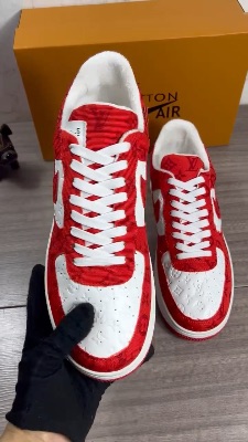 Louis Vuitton x Nike Air Force 1 Low "White Comet Red" sneakers — 5