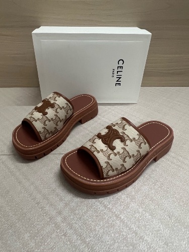 Celine Clea Triomphe Slide Sandals — 4