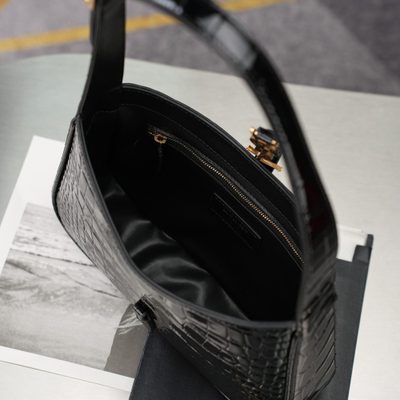 Saint Laurent Le 5 à 7 Crocodile-Effect Hobo Bag — 11