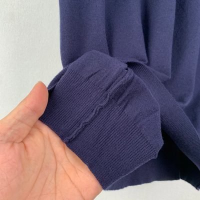 Prada navy blue silk crew-neck — 9