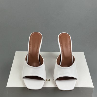 Amina Muaddi Lupita leather mules — 3