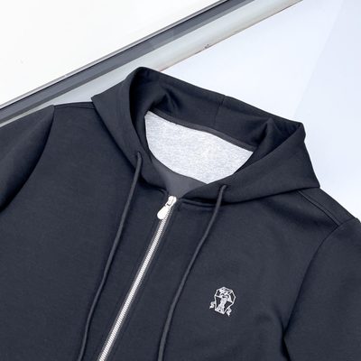 Brunello Cucinelli zip-up hoodie and matching sweatpants set — 5
