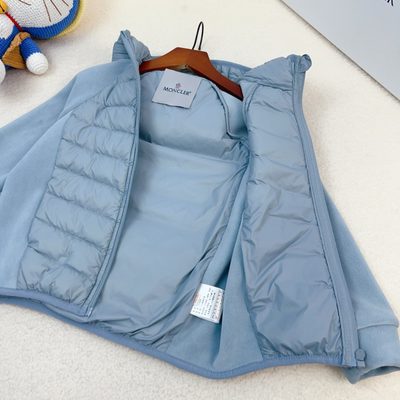 Moncler kids hooded hybrid zip-up jacket — 5