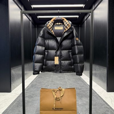 Burberry shiny shell hooded puffer jackets — 3