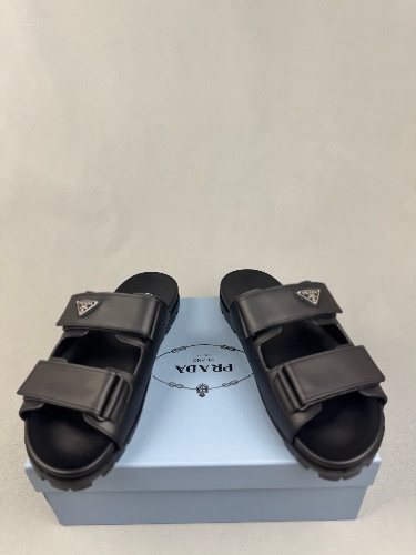 Prada Leather Triangle Sandals — 4