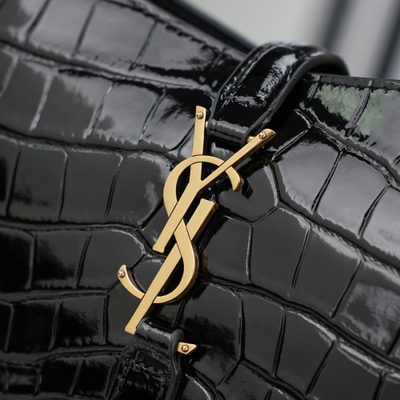 Saint Laurent Le 5 à 7 Crocodile-Effect Hobo Bag — 10