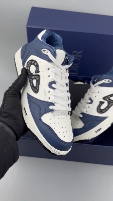 Dior B57 sneakers in a navy blue and white colorway — 5