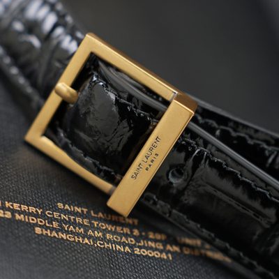 Saint Laurent Le 5 à 7 Crocodile-Effect Hobo Bag — 12