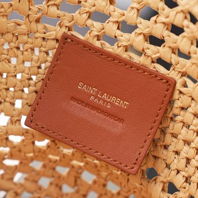 Saint Laurent Panier Small Raffia Bucket Bag — 10
