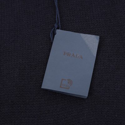 Prada anthracite cashmere crew-neck sweater — 4