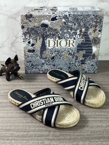 Dior Granville espadrille slide sandals — 4