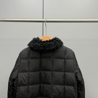 Moncler Cygnes Faux Fur Collar Quilted Puffer Jacket — 8