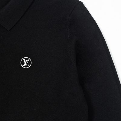 LV long-sleeve knit polo sweater — 6