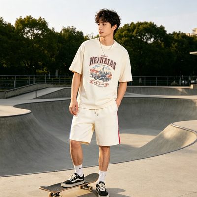 Moncler logo-stripe track shorts — 6