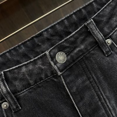 Gucci dark gray stone-washed cotton denim jacket and matching wide-leg jeans — 13