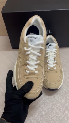 Chanel CC Logo suede and fabric sneakers — 4