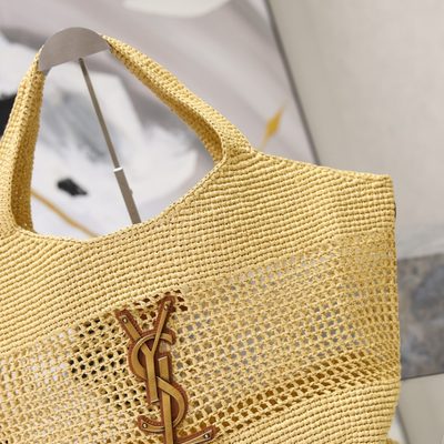 Saint Laurent Icare Maxi Shopping Bag in Natural Raffia — 3