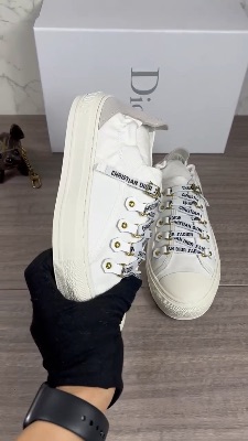 Dior Walk'N'Dior white cotton canvas sneakers — 5