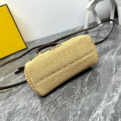 Fendi Raffia By The Way Mini Boston Bag (T) — 5