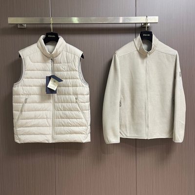 Prada hybrid knit and down puffer jacket — 4