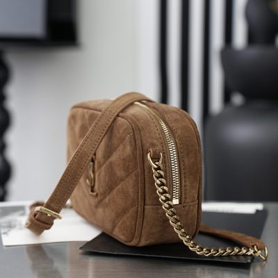 Saint Laurent Loulou Medium Suede Camera Bag — 9
